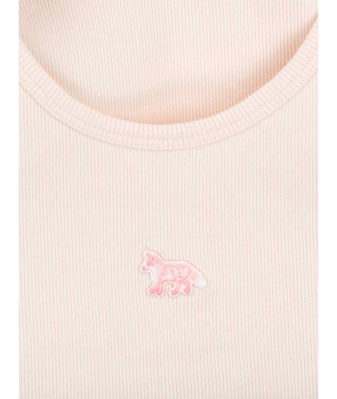 MAISON KITSUNE Розовая хлопковая майка, фото 3