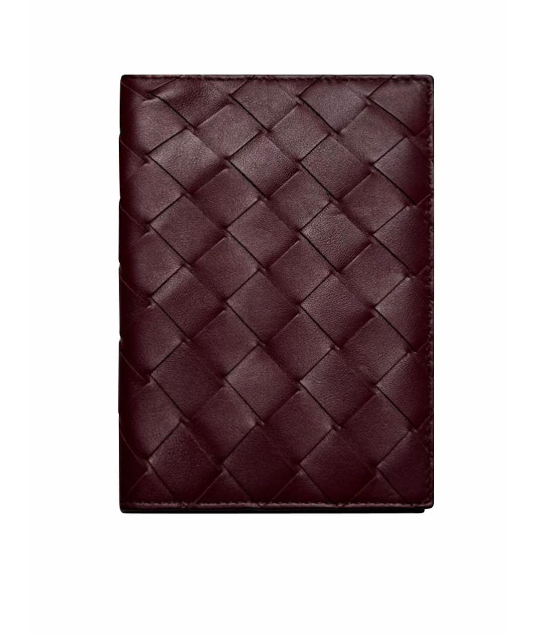 BOTTEGA VENETA Бордовый кошелек, фото 1