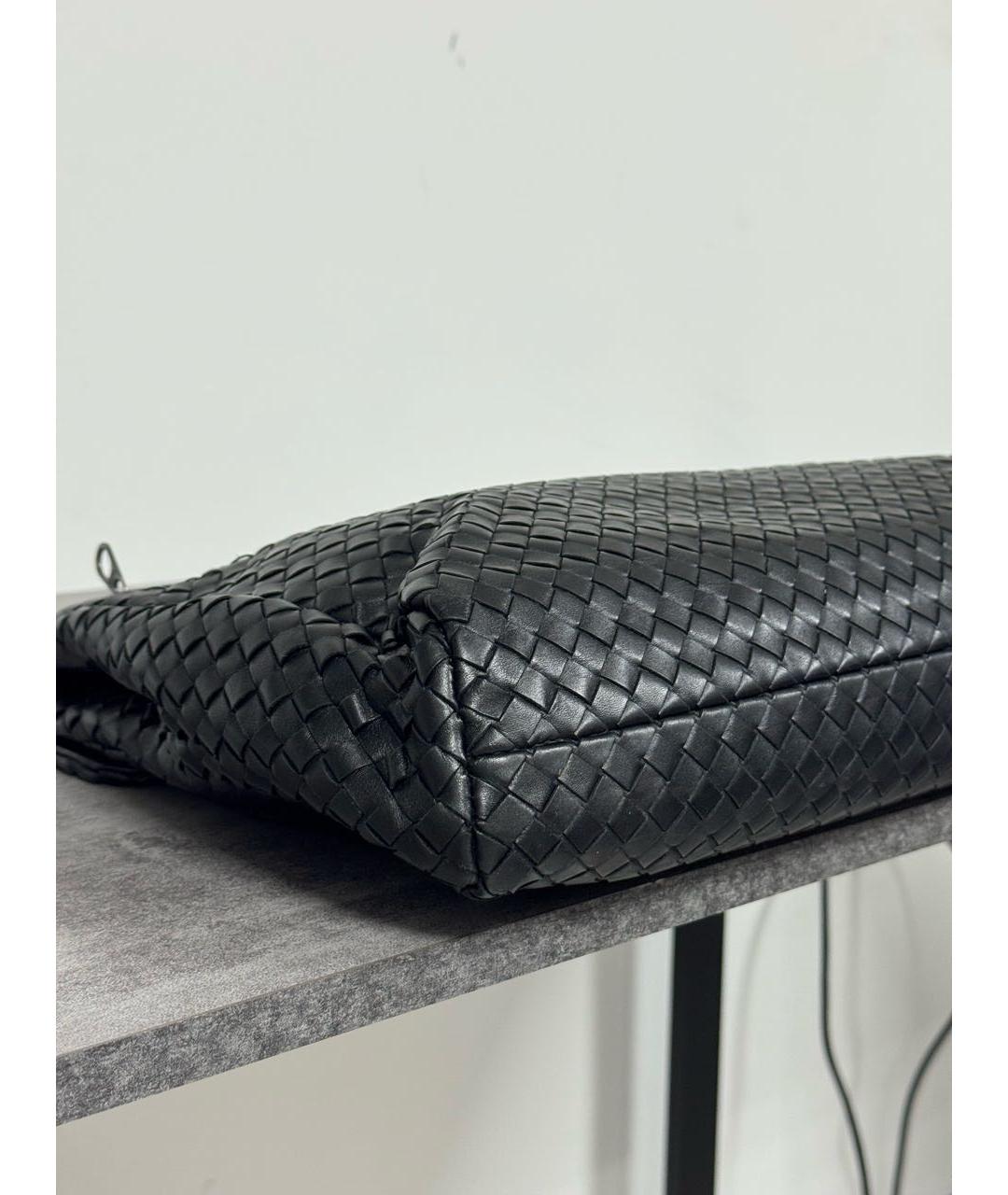 BOTTEGA VENETA Черный кожаный портфель, фото 5