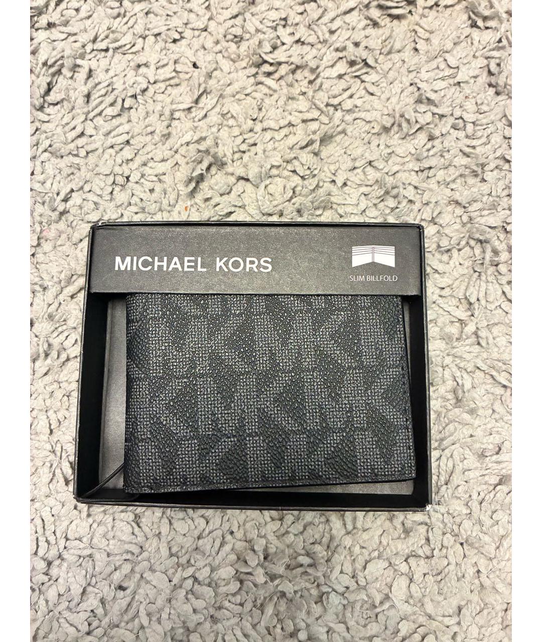 MICHAEL KORS Черный кожаный кошелек, фото 5