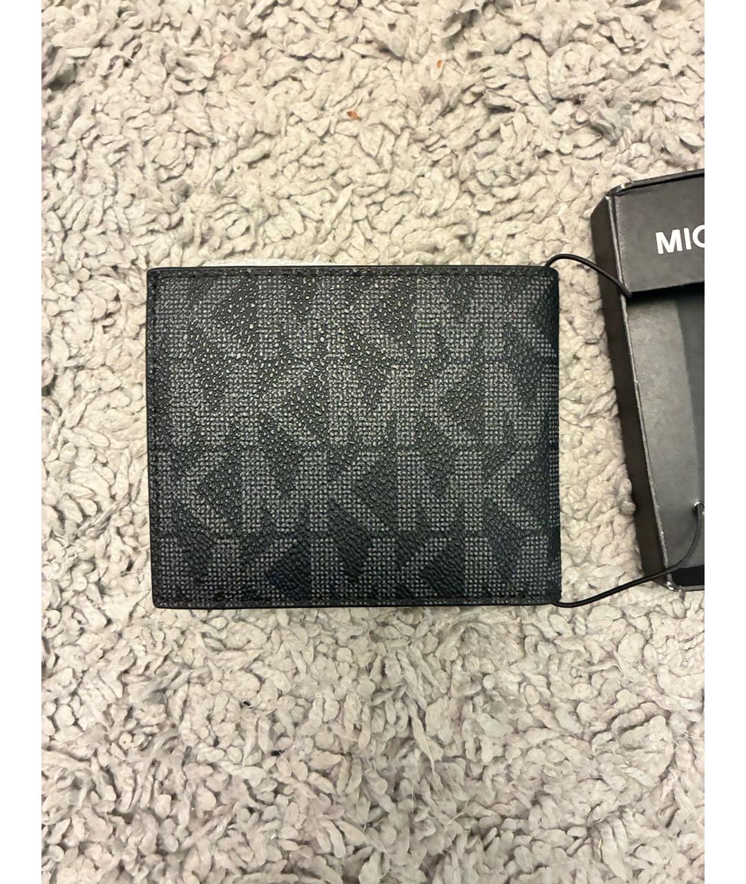 MICHAEL KORS Черный кожаный кошелек, фото 3
