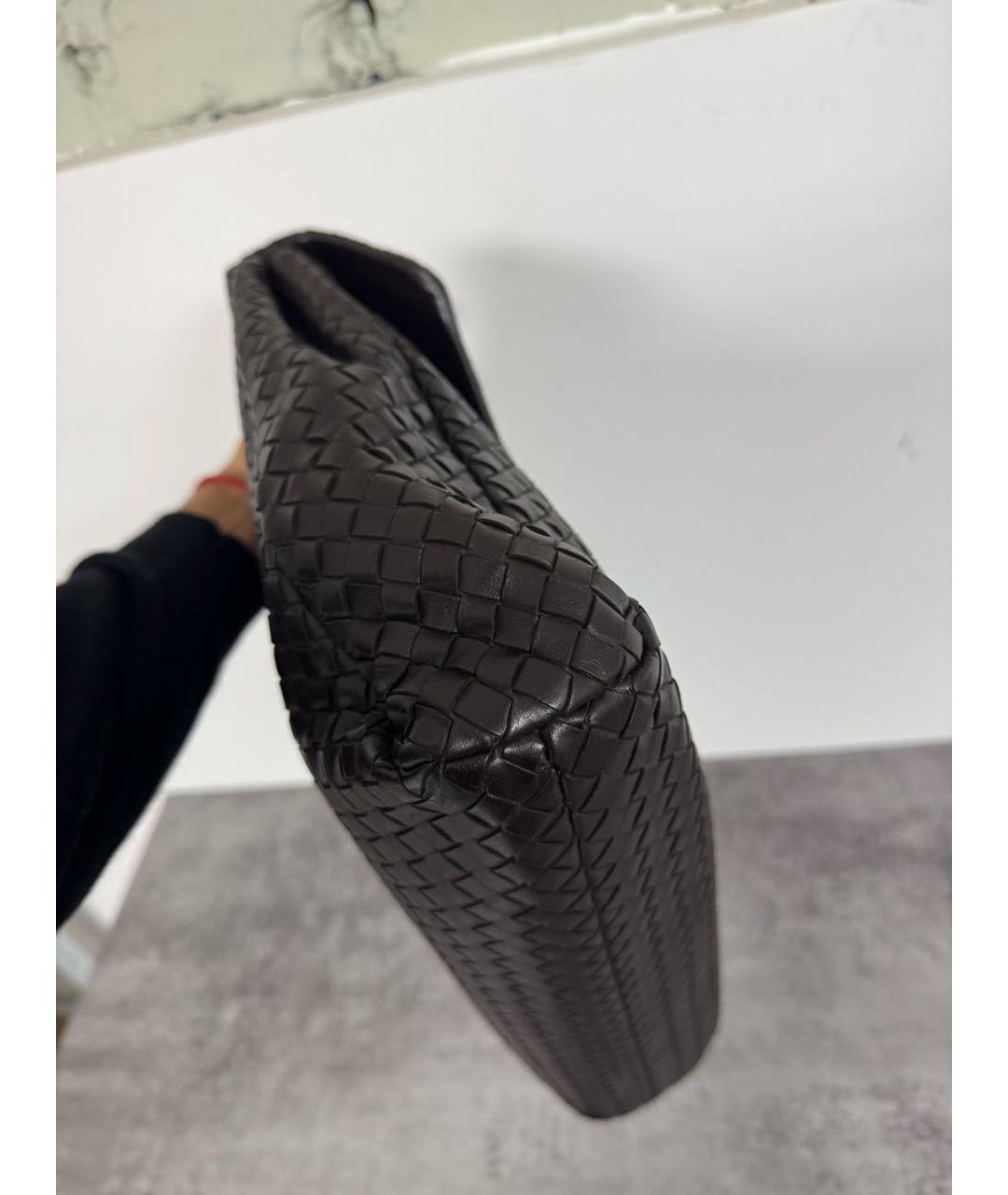 BOTTEGA VENETA Коричневый кожаный портфель, фото 4