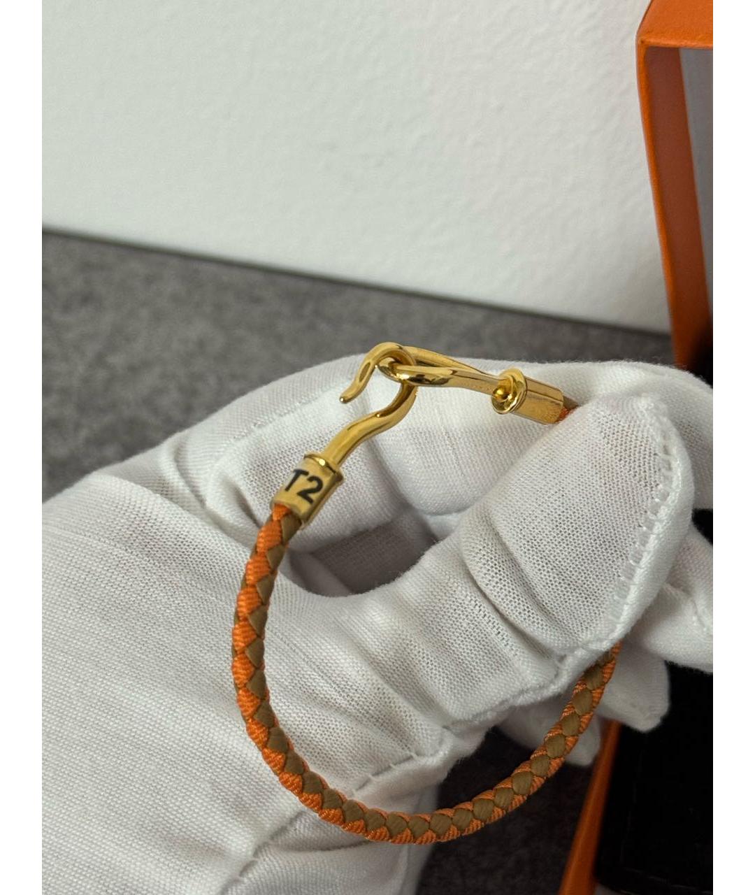 HERMES Оранжевый браслет, фото 5