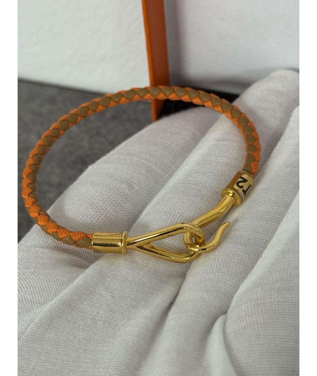HERMES Оранжевый браслет, фото 9