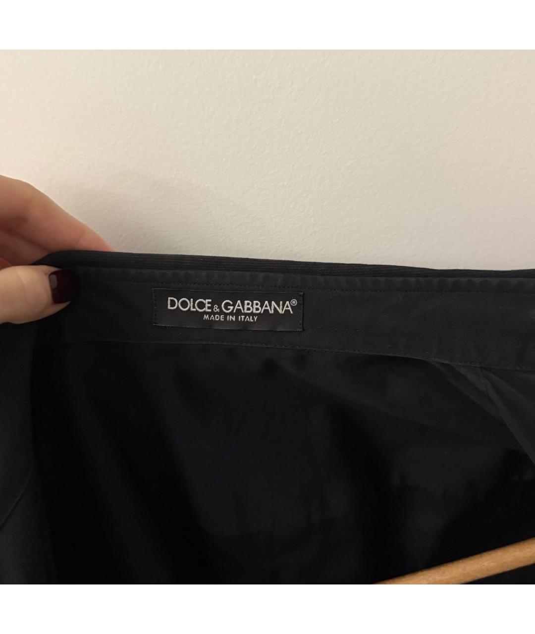 DOLCE&GABBANA Черная хлопковая рубашка, фото 3
