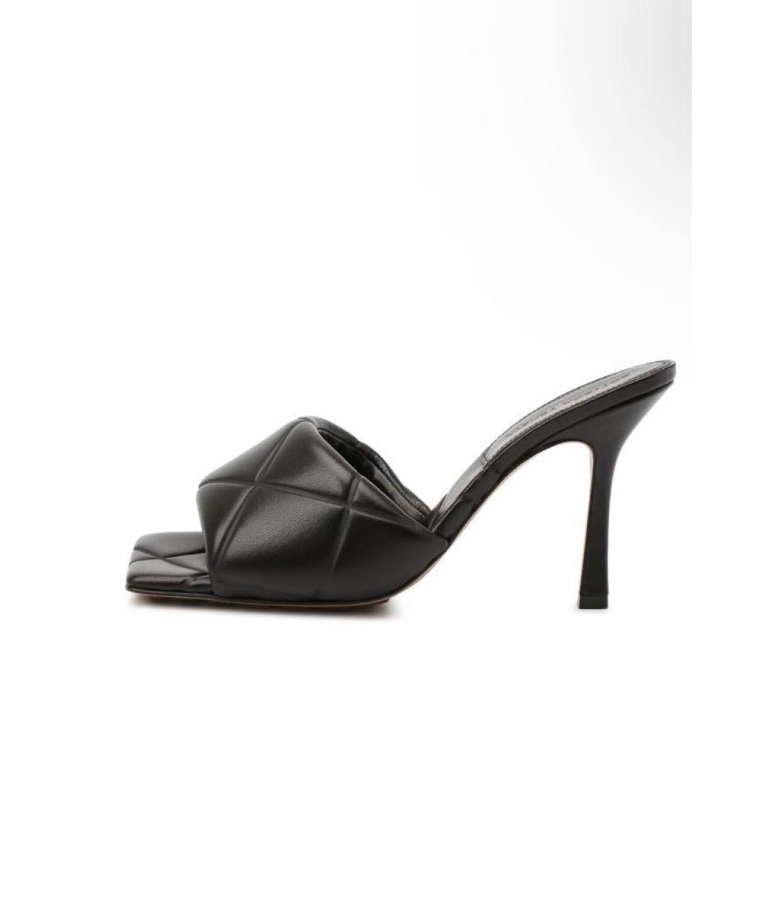 BOTTEGA VENETA Черные кожаные мюли, фото 5