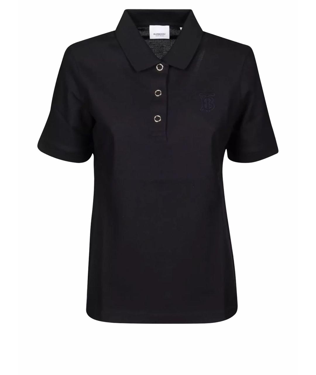 BURBERRY Черная хлопковая футболка, фото 1