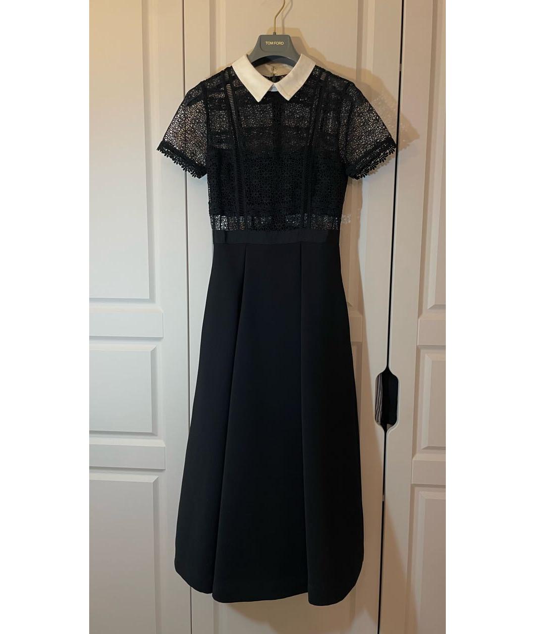 SELF-PORTRAIT Черное полиэстеровое коктейльное платье, фото 6