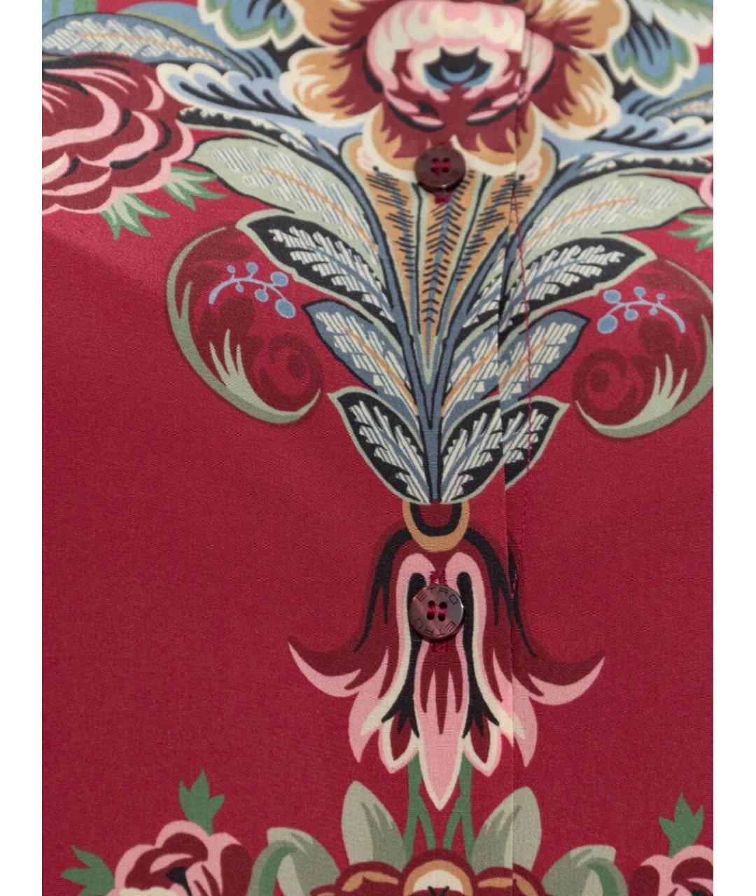 ETRO Бордовая шелковая рубашка, фото 3