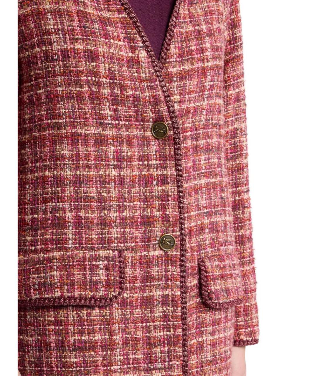 ETRO Красное твидовое пальто, фото 3