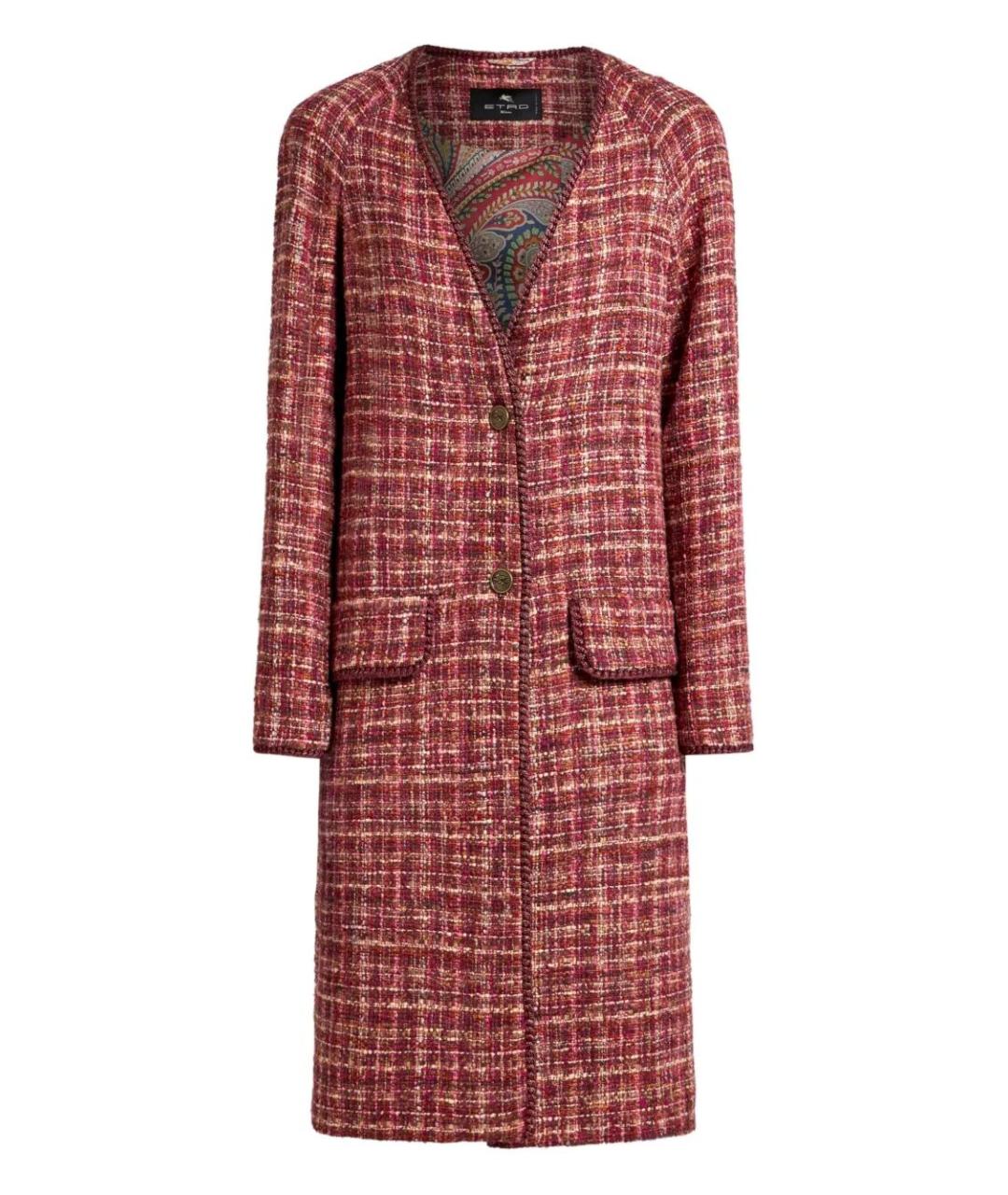 ETRO Красное твидовое пальто, фото 1