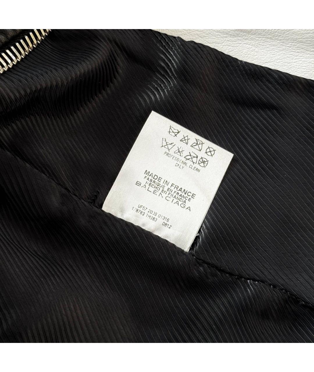 BALENCIAGA Черная кожаная куртка, фото 5