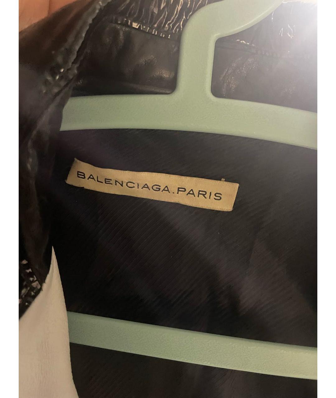 BALENCIAGA Черная кожаная куртка, фото 3