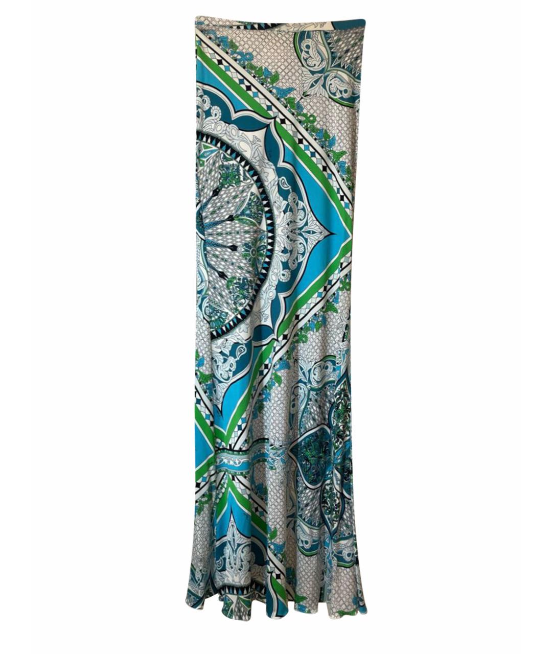 EMILIO PUCCI Мульти шелковая юбка миди, фото 1