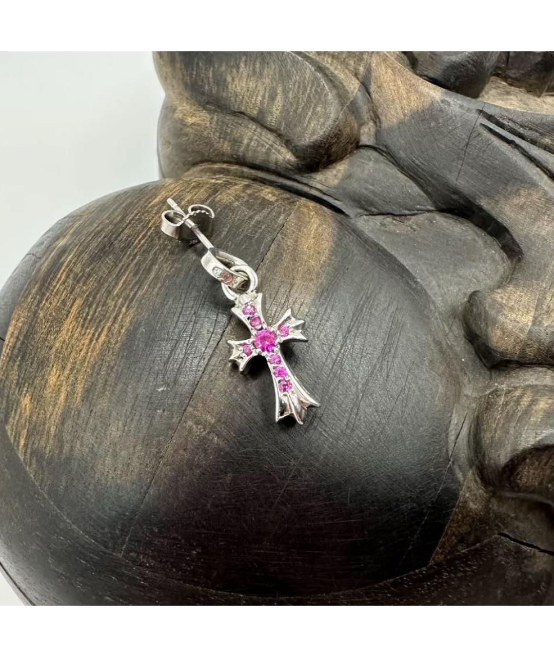 CHROME HEARTS Белые серьги из белого золота, фото 3
