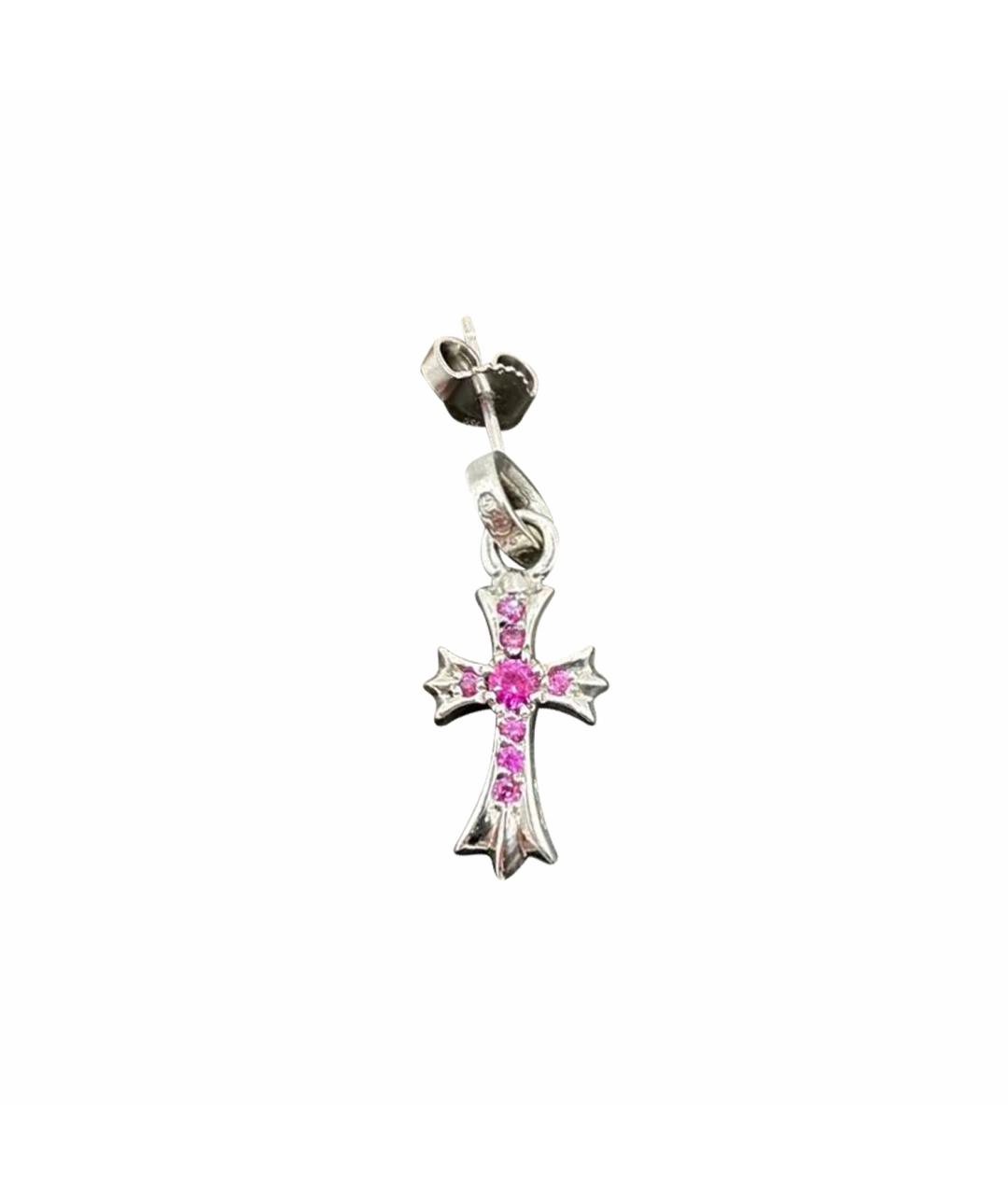 CHROME HEARTS Белые серьги из белого золота, фото 1