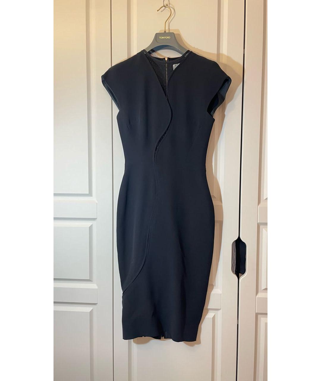 VICTORIA BECKHAM Черное вискозное вечернее платье, фото 4