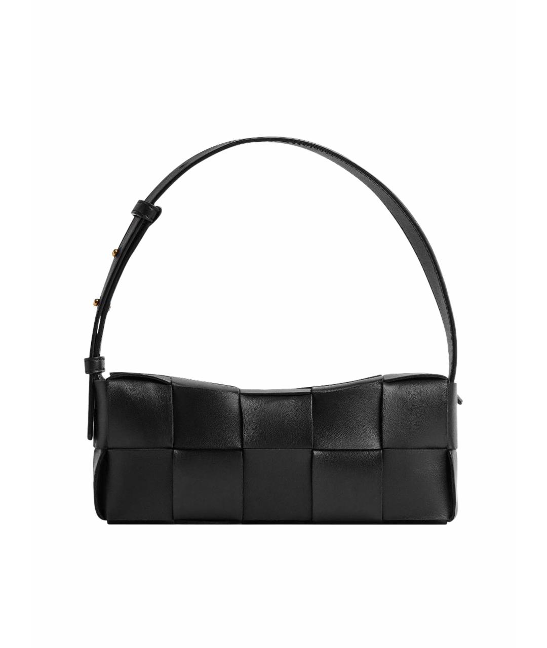 BOTTEGA VENETA Черная кожаная сумка через плечо, фото 1
