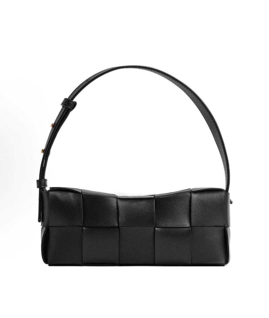 BOTTEGA VENETA Черная кожаная сумка через плечо, фото 9