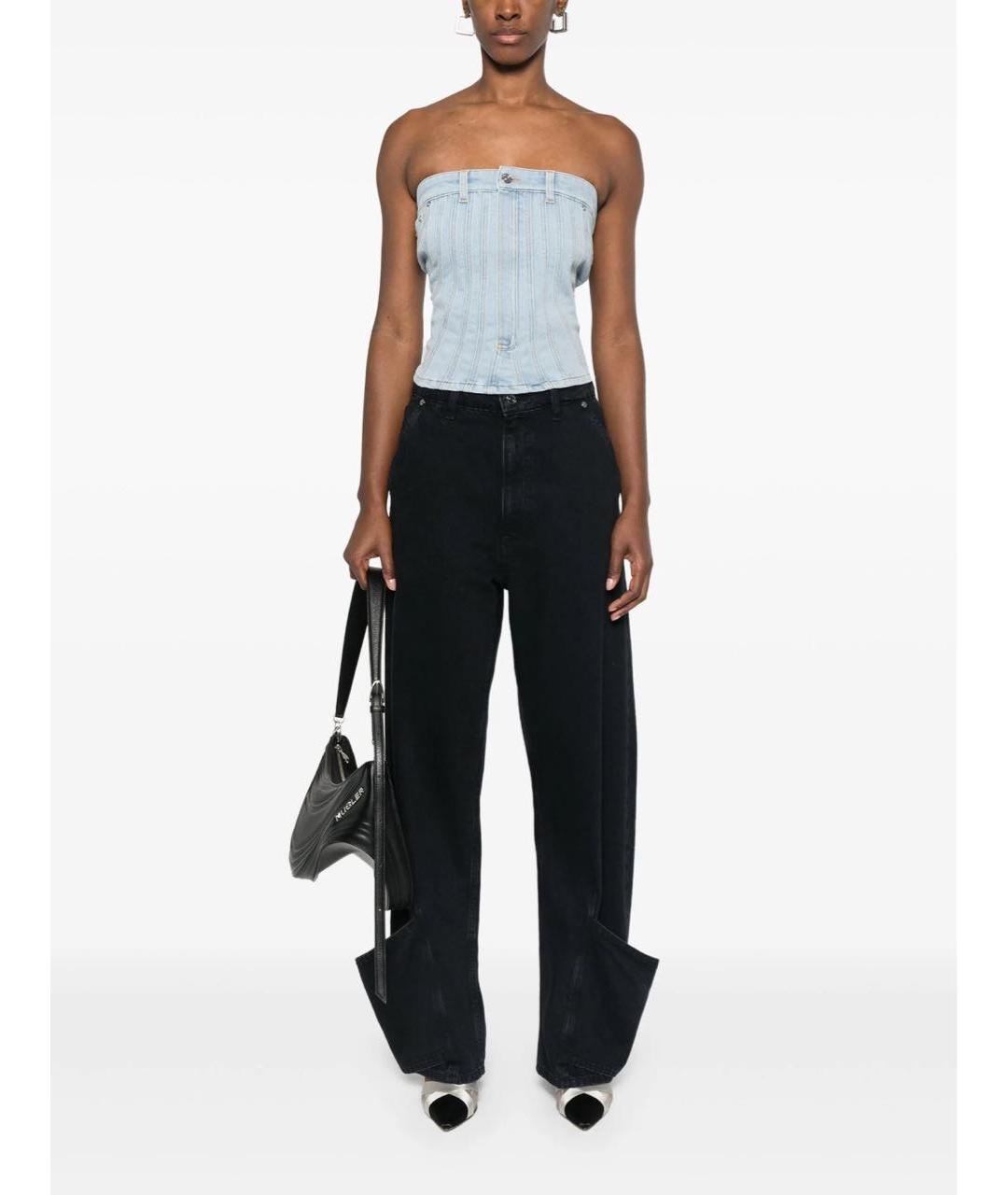 MUGLER Голубой деним корсет, фото 5