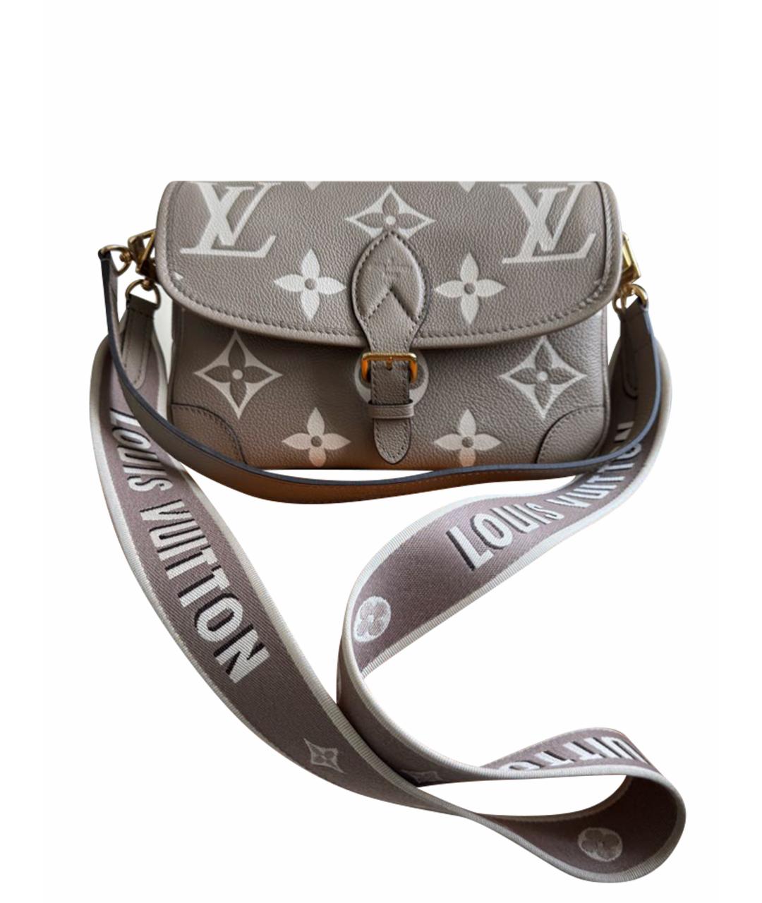 LOUIS VUITTON Серая кожаная сумка через плечо, фото 1