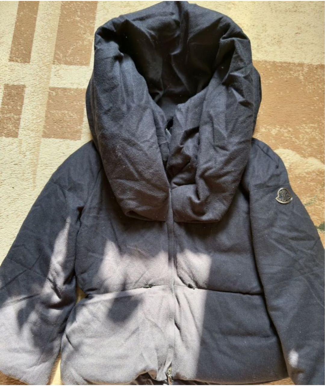 MONCLER Антрацитовый шерстяной пуховик, фото 2