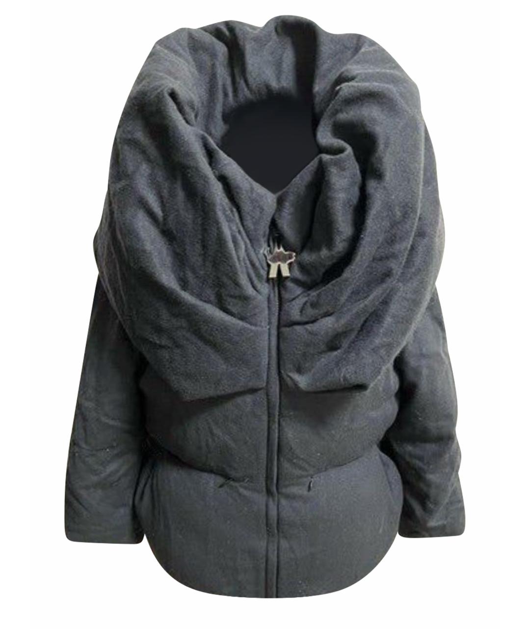 MONCLER Антрацитовый шерстяной пуховик, фото 1