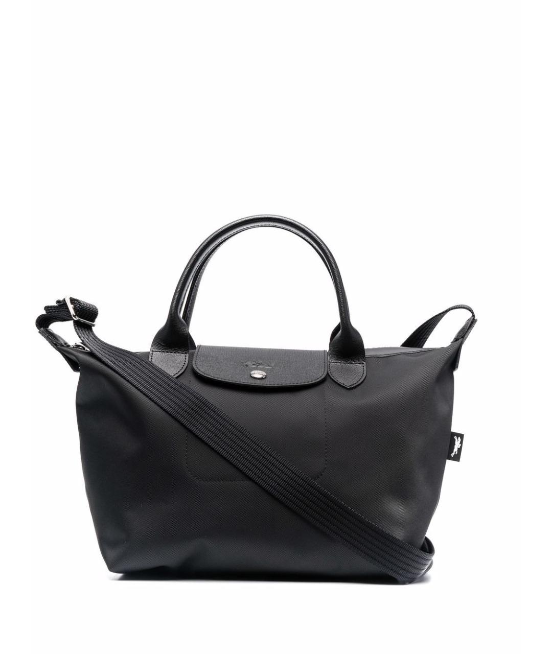 LONGCHAMP Черная синтетическая сумка с короткими ручками, фото 1