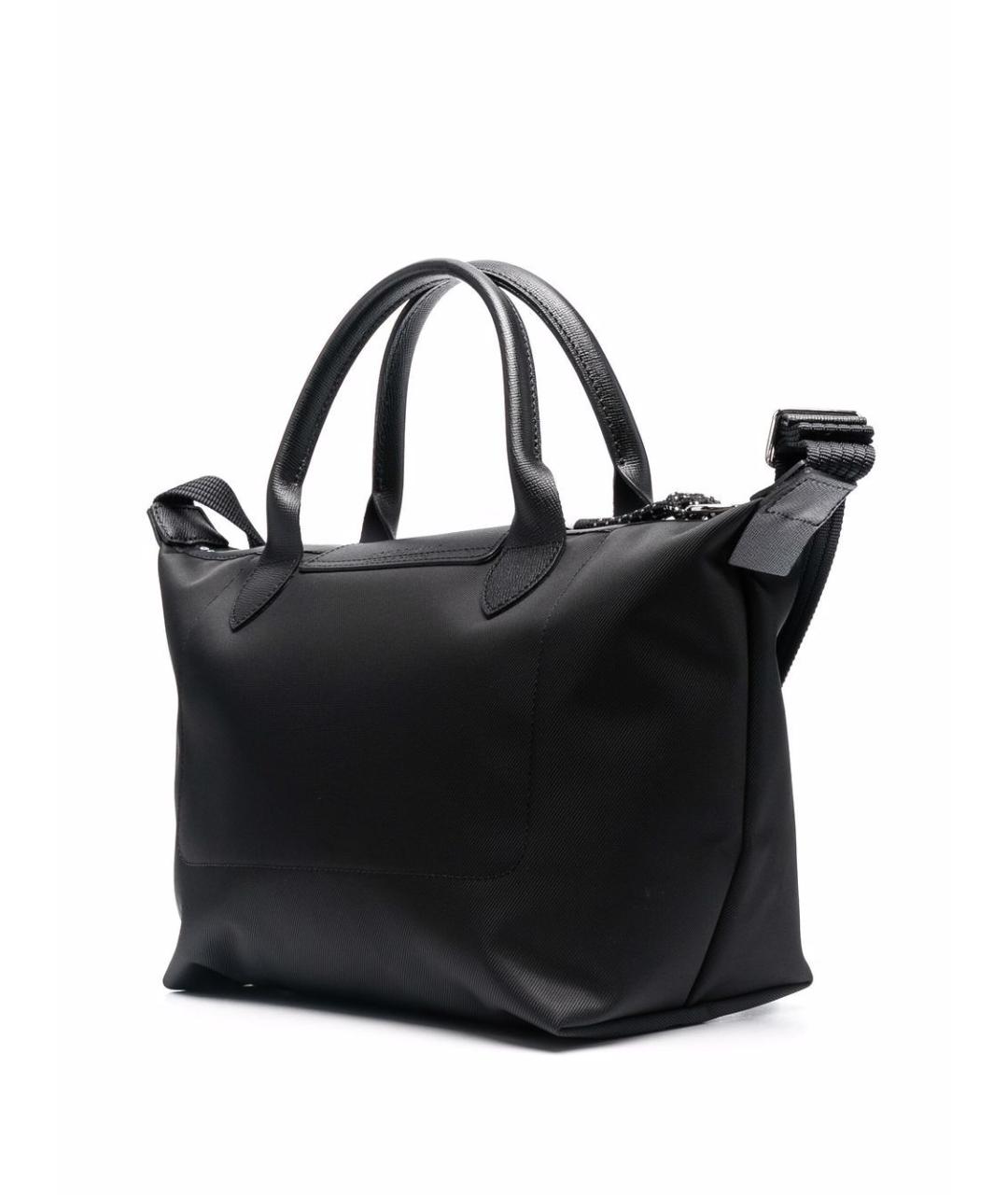 LONGCHAMP Черная синтетическая сумка с короткими ручками, фото 2