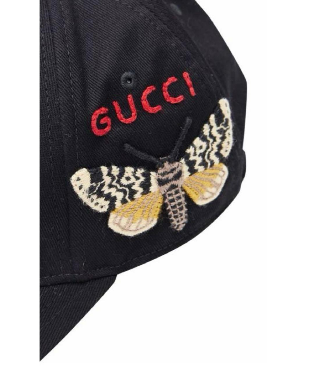 GUCCI Черная хлопковая кепка, фото 4