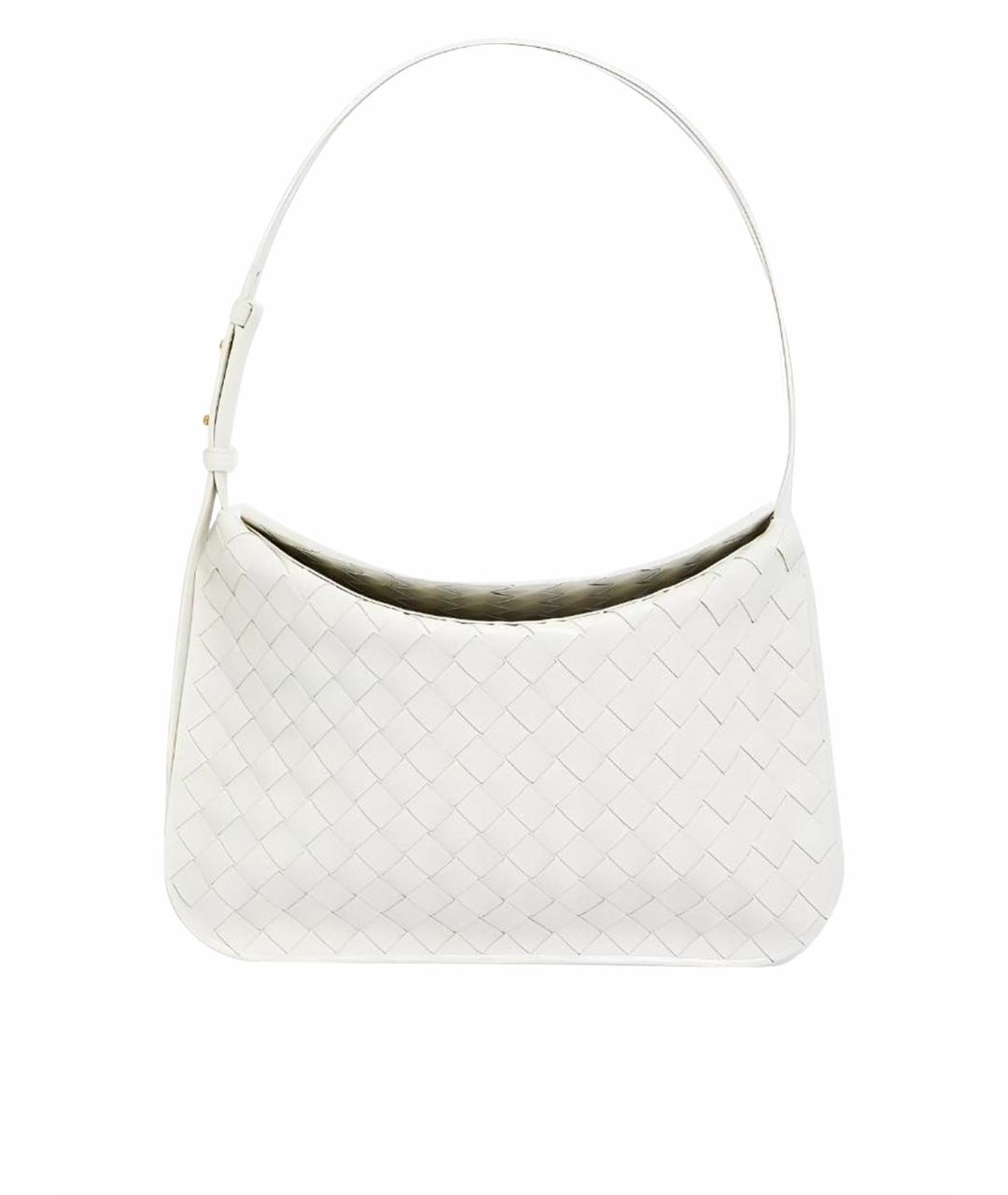 BOTTEGA VENETA Белая кожаная сумка через плечо, фото 1