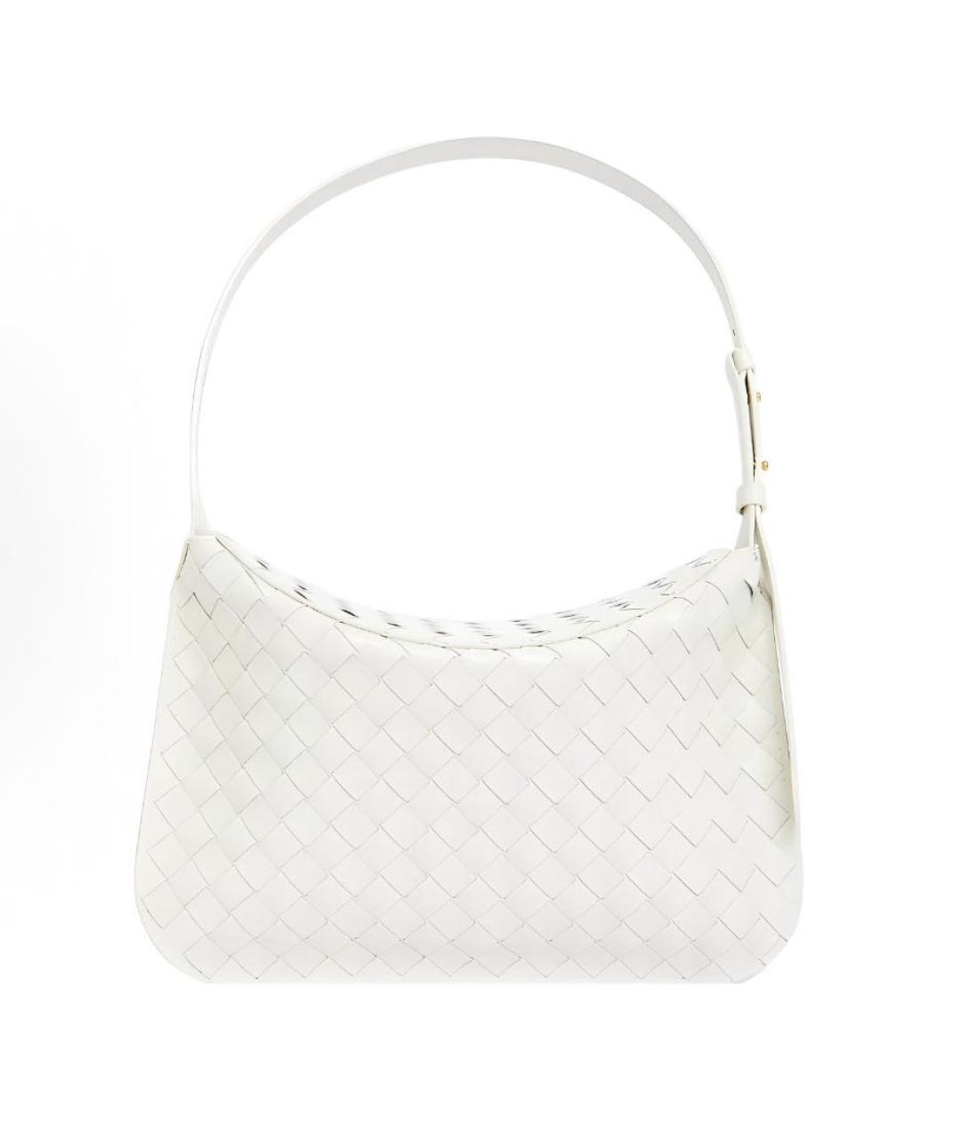 BOTTEGA VENETA Белая кожаная сумка через плечо, фото 2