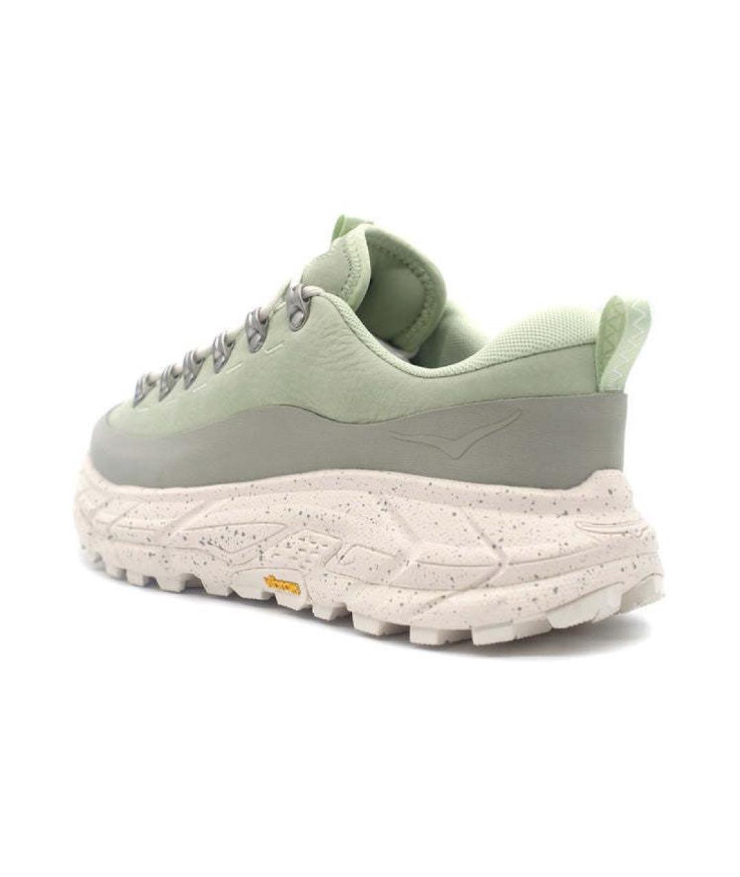 HOKA Зеленые кожаные кроссовки, фото 3