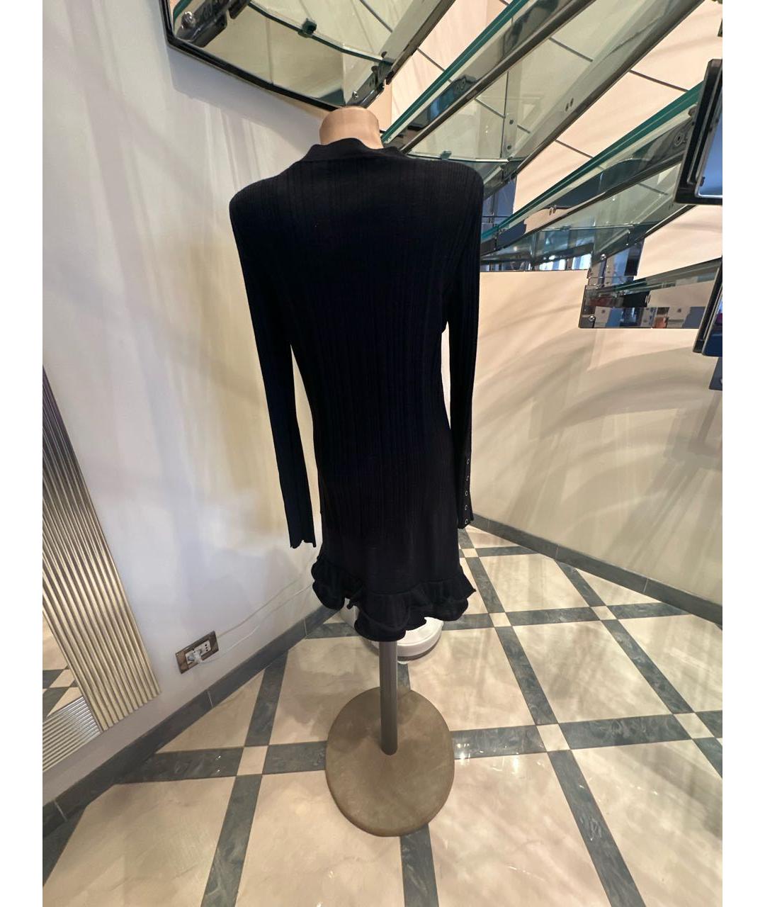 BALENCIAGA Темно-синее шерстяное повседневное платье, фото 2