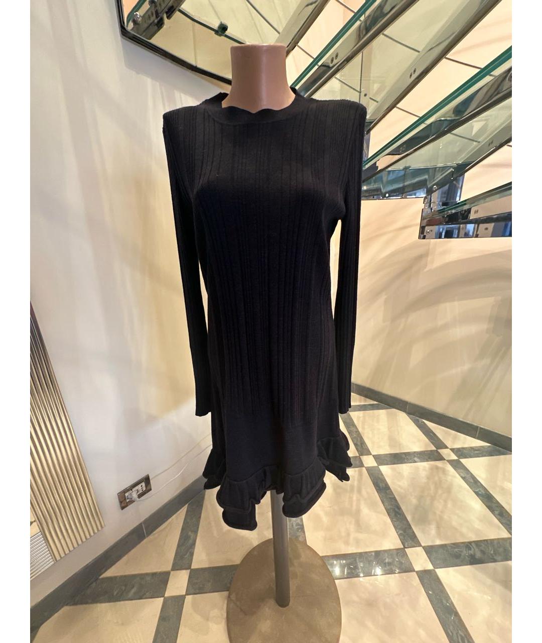 BALENCIAGA Темно-синее шерстяное повседневное платье, фото 7