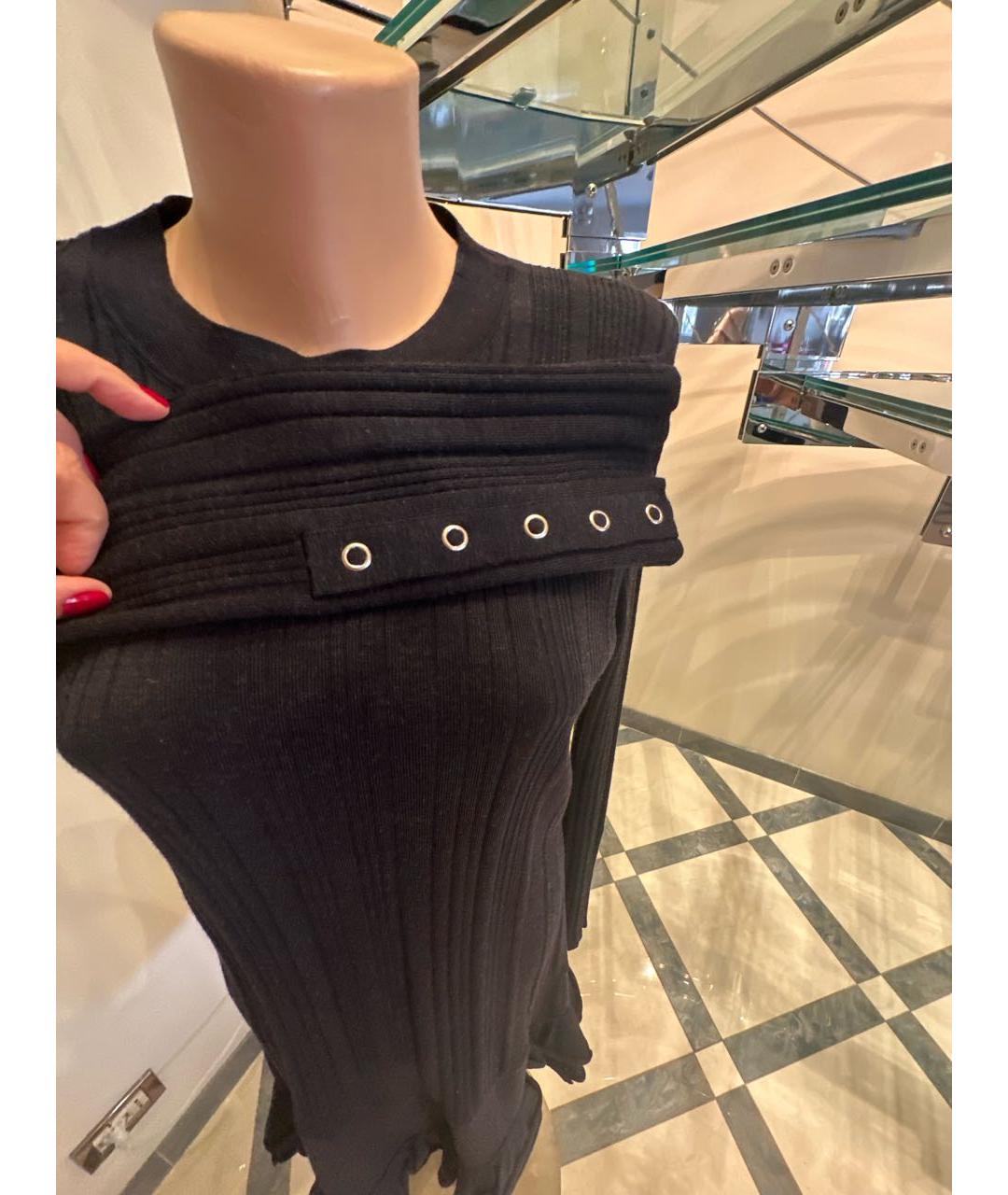 BALENCIAGA Темно-синее шерстяное повседневное платье, фото 3