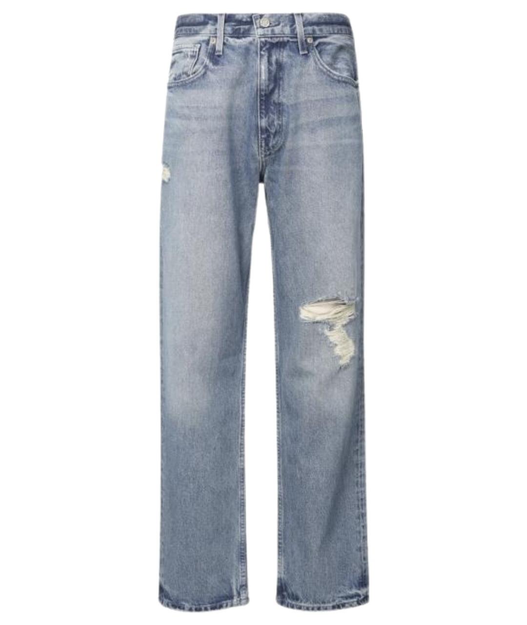 YEEZY Синие прямые джинсы, фото 1