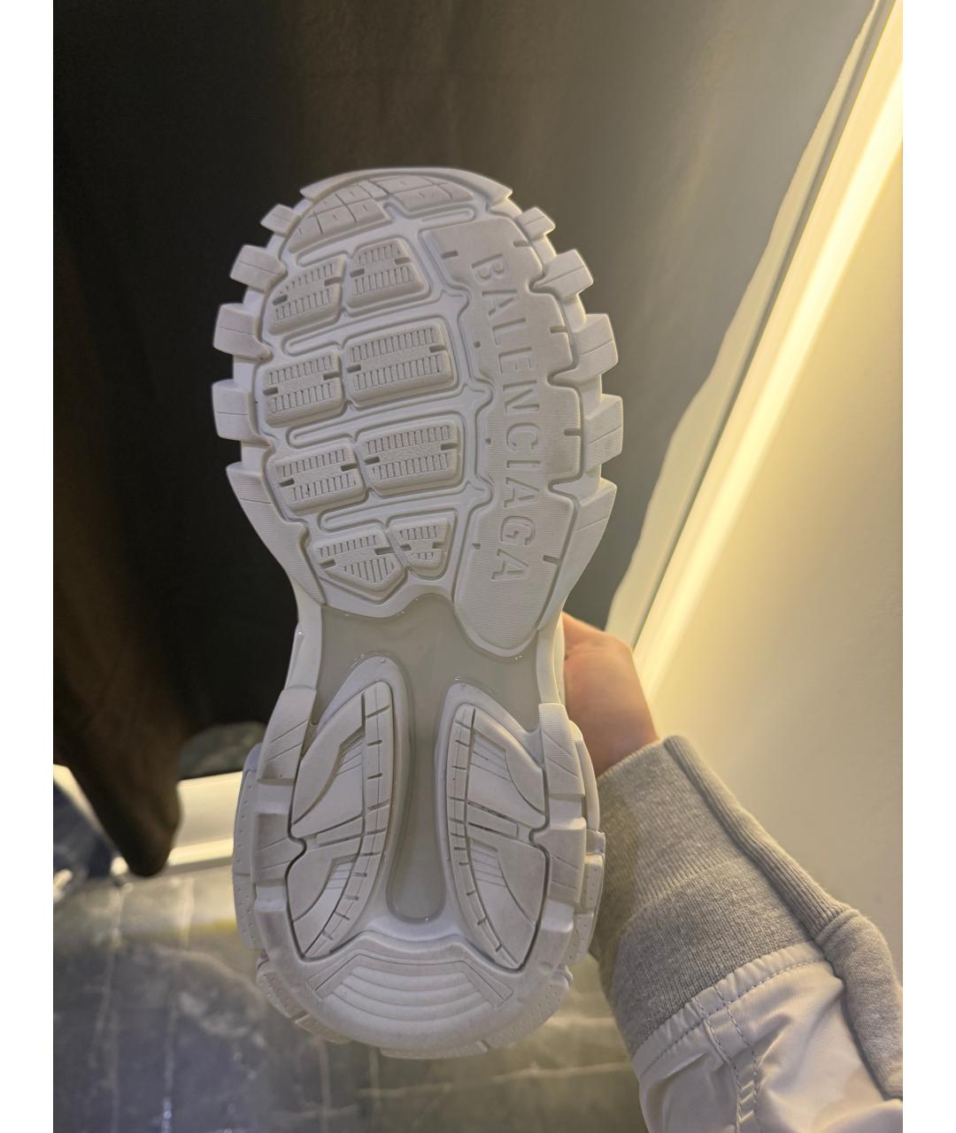 BALENCIAGA Белые текстильные высокие кроссовки / кеды, фото 4