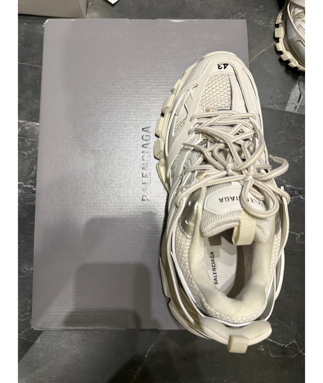 BALENCIAGA Белые текстильные высокие кроссовки / кеды, фото 3