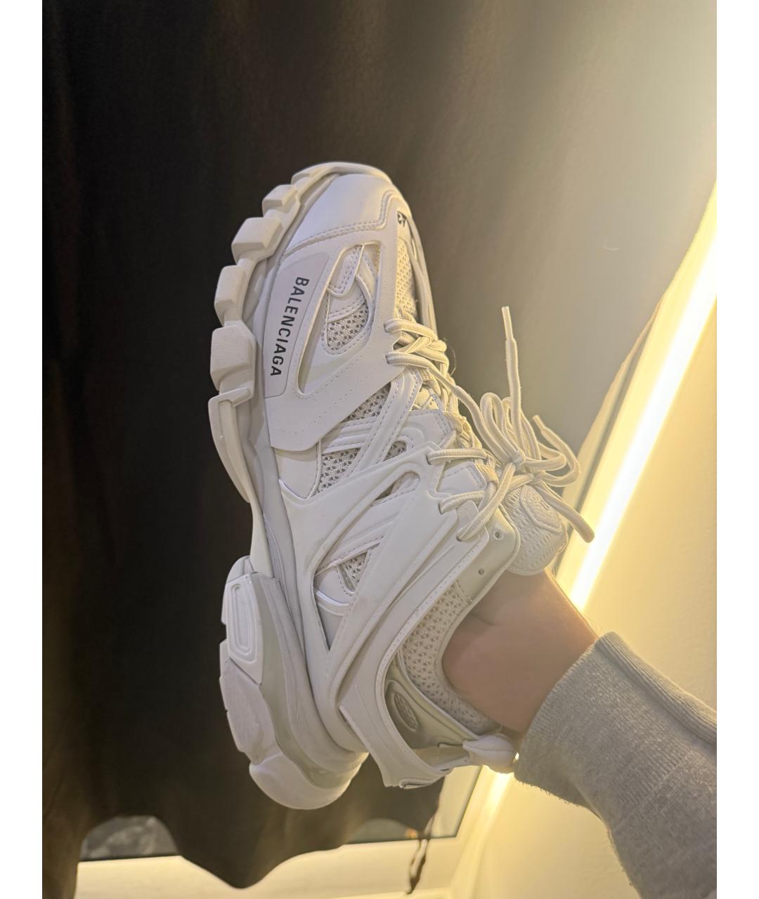 BALENCIAGA Белые текстильные высокие кроссовки / кеды, фото 6
