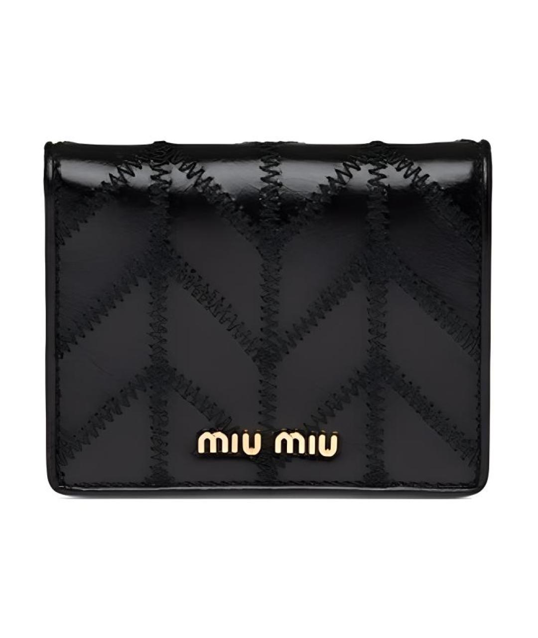 MIU MIU Черный кожаный кошелек, фото 1