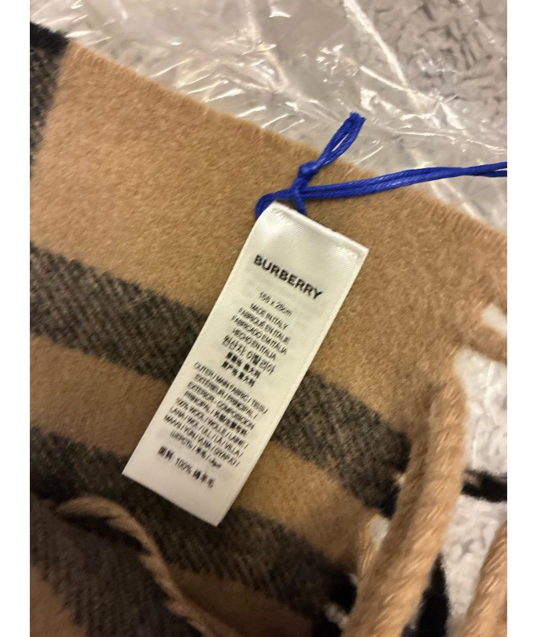 BURBERRY Коричневый шарф, фото 2