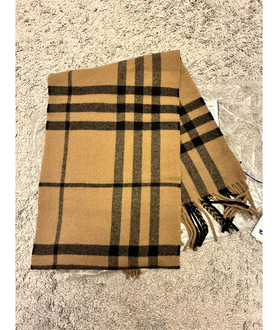 BURBERRY Коричневый шарф, фото 4