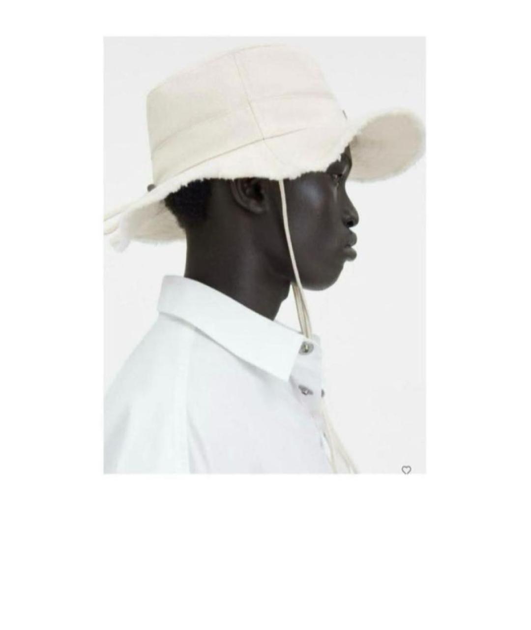 JACQUEMUS Белая хлопковая панама, фото 3