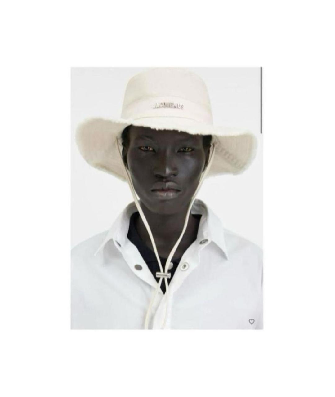 JACQUEMUS Белая хлопковая панама, фото 2