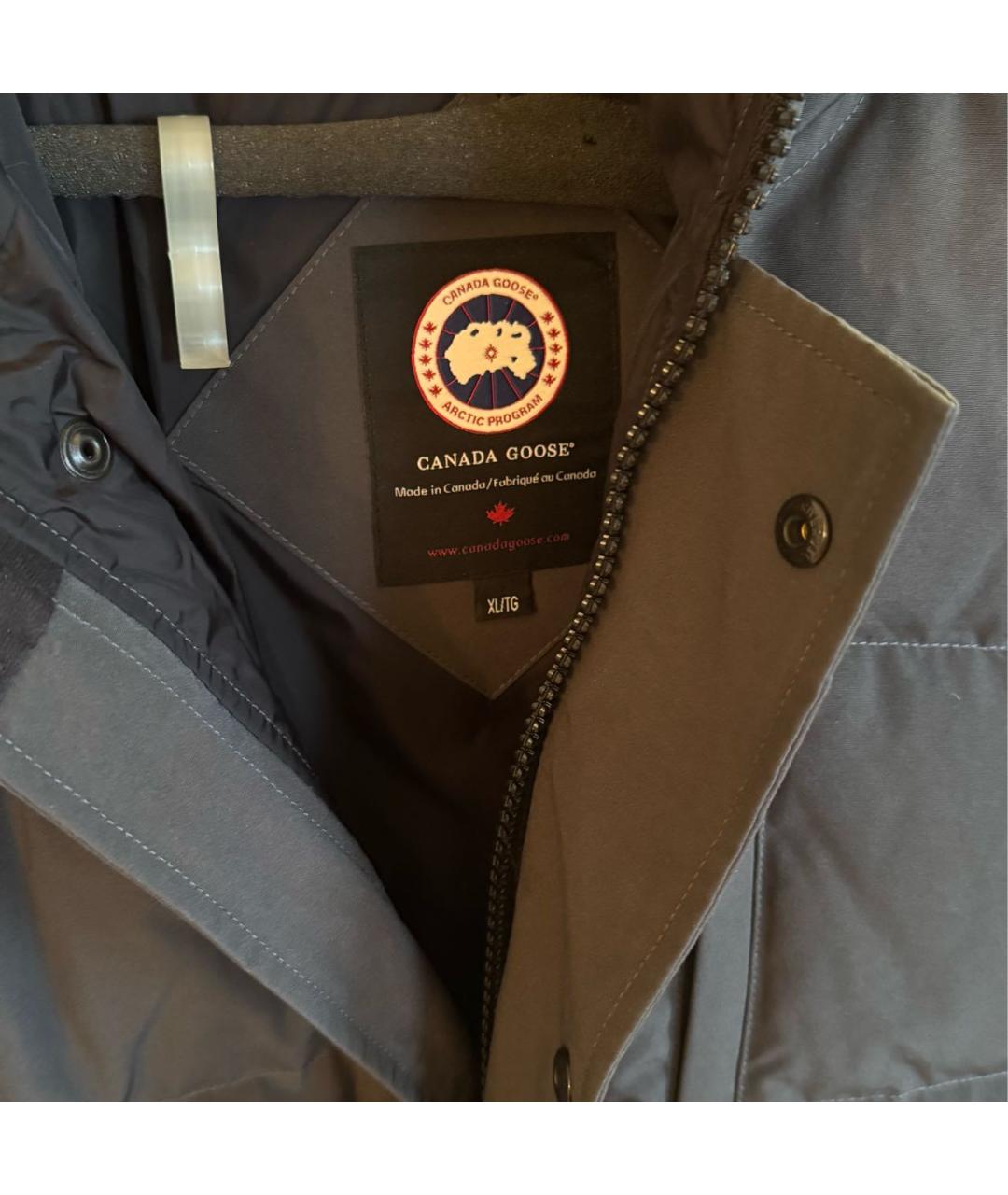 CANADA GOOSE Антрацитовая полиэстеровая парка, фото 3