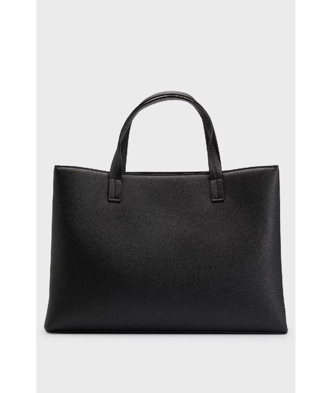 HUGO Черная сумка тоут из искусственной кожи, фото 5