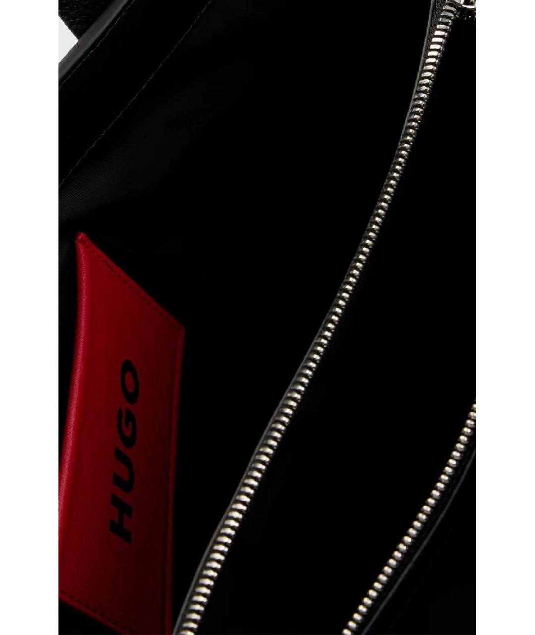HUGO Черная сумка тоут из искусственной кожи, фото 3