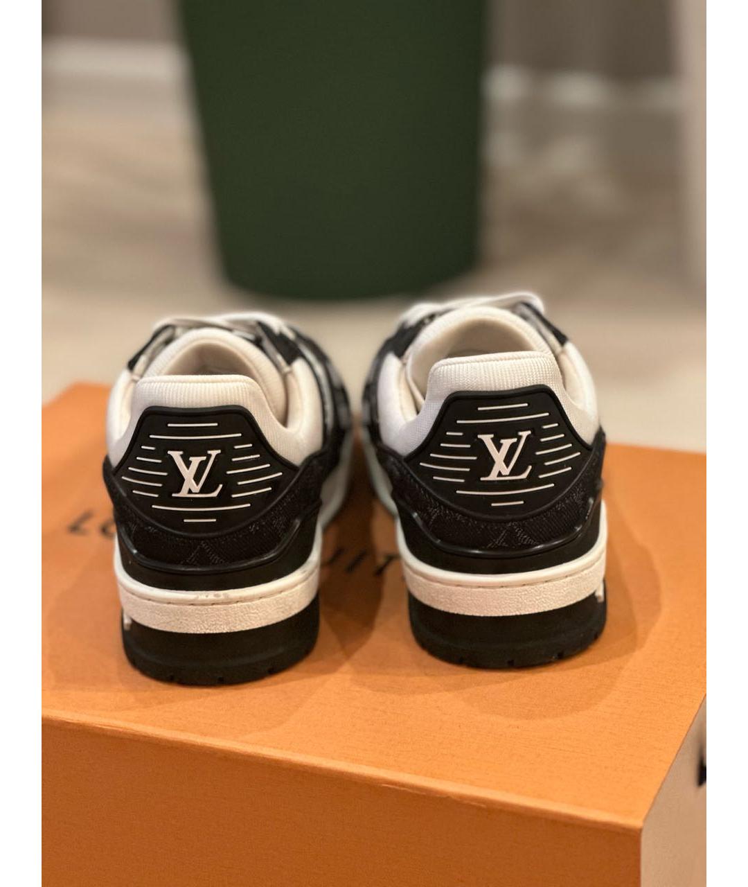 LOUIS VUITTON Белые кожаные кроссовки, фото 4