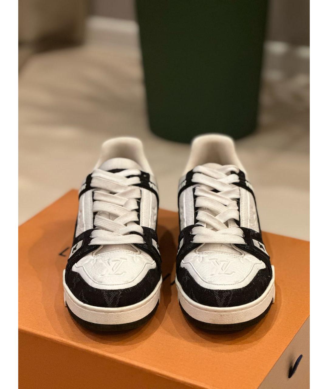 LOUIS VUITTON Белые кожаные кроссовки, фото 2